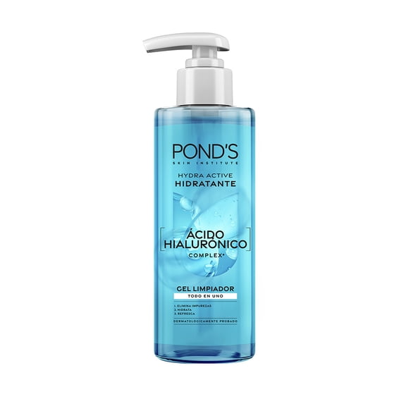 Gel Limpiador Facial Pond's Hydra Active Hidratante A. Hialurónico, 200 ml
