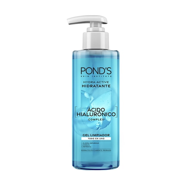 Gel Limpiador Facial Pond's Hydra Active Hidratante A. Hialurónico, 200 ml