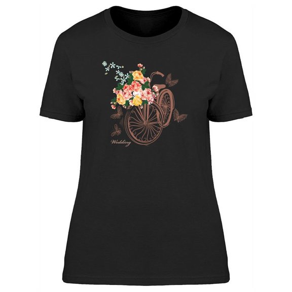 Bicycle With A Lot Of Flowers T-Shirt Women -Image by Shutterstock, Female 3X-Large