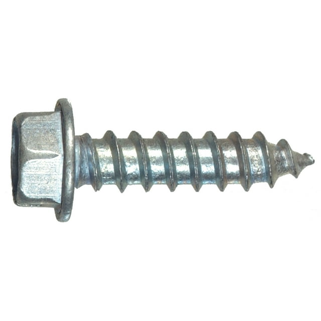 Tornillo para chapa metálica Hillman de 3,6 cm x 3,8 cm, arandela hexagonal, paquete de 100