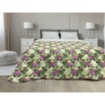 thumbnail image 1 of Philodendron Down Alternative Comforter, Vivid Tropical Phalaenopsis Flowers Monstera Leaves, Microfiber Quilt for All Season, 5 Sizes, Dark Magenta Blush, by Ambesonne, 1 of 3