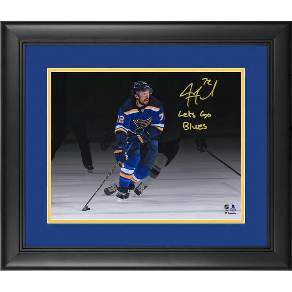 Justin Faulk St. Louis Blues Framed Autographed 11" x 14" Spotlight Photograph with "Let's Go Blues" Inscription -