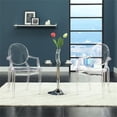 thumbnail image 2 of Home Square 2 Piece Polycarbonate Dining Arm Chair Set in Clear, 2 of 5