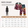thumbnail image 4 of Honeii Vintage Patterned Skull print Women's Pajama Sets Long Sleeve Button Down Sleepwear Nightwear Soft Pjs Lounge Sets-XX-Large, 4 of 7