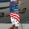 thumbnail image 2 of XIAfhje Womens Linen Pants Summer Straight Leg Pants Casual U.S. Flag Print Pants Comfortable Loose Fit Harlem Pants Trousers Pants Beach Palazzo Pants Baggy Pants With Pockets, 2 of 4