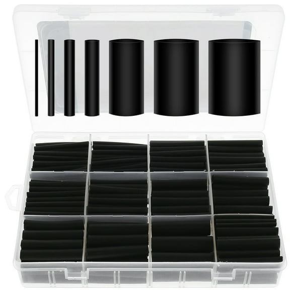 350Pcs Heat Shrink Tubing Kit Waterproof Wire Shrink Wrap Tubing 3 1 Ratio Adhesive Lined Marine and Industrial Grade Double Wall Shrink Wrap 7 Sizes for Insulation Protection