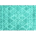 thumbnail image 1 of Ahgly Company Machine Washable Indoor Rectangle Abstract Turquoise Blue Contemporary Area Rugs, 2' x 4', 1 of 4