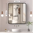 thumbnail image 2 of EDX Bathroom Mirror 28"x 36" Wall Mirror with Rectangular Metal Frame, Black, 2 of 7