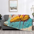 thumbnail image 2 of Disketp Melting Banana Fantasy Flannel Blankets - Thick and Warm Blanket for Winter, Soft Fuzzy Plush King Blanket for All Seasons-40"x30", 2 of 6