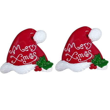 

NUOLUX 2Pcs Christmas Fridge Magnets Adorable Refrigerator Magnet Adornments Xmas Decor