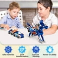 thumbnail image 7 of Lomyolo 2-in-1 Collision Transforming Dinosaur Toys Magnetic Cars Convertible Robot Toys for Kids Dino Car Toddler Fun Christmas Birthday Gift for Age 3-12 Years Boys(Blue Dragon), 7 of 7