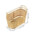 thumbnail image 2 of KALLORY Organizador De Brochas De Maquillaje Metálico Dorado Con Para Escritorio Y, 2 of 6