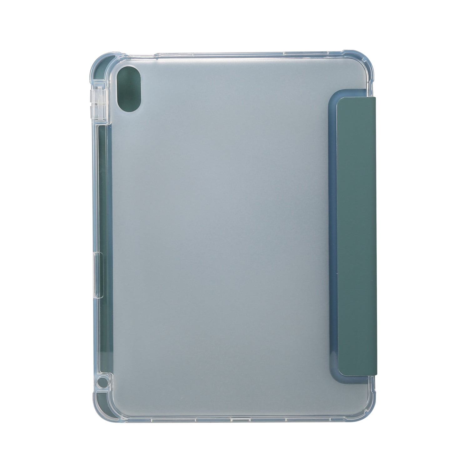 SaniMore for iPad 10th Generation 10.9" 2022 Case, Auto Sleep/Wake, Flexible TPU Case with Tri-Fold Kickstand & Pencil Holder Shockproof Protective Case for Women Men, Darkgreen