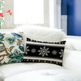 thumbnail image 4 of Christmas Pillow Cover 12x20 inch Black Snowflakes Holiday Decorations Farmhouse Throw Pillow Rustic Cushion Cover for Bed Chair Sofa Couch, 4 of 6