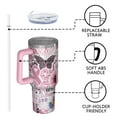 thumbnail image 4 of Pink Breast Cancer Tumbler with Handle and Lid,40oz Double Wall Vacuum Insulated Tumbler,Cups Gift for Women and Men, 4 of 7