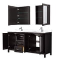 thumbnail image 2 of Wyndham Collection Daria 72" Wood Double Bathroom Vanity in Dark Espresso/Chrome, 2 of 5