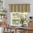 thumbnail image 2 of Chyhomenyc Taupe Valance for Windows, Blackout Curtain Valance for Living Room/Bedroom/Kitchen/Bathroom, Rod Pocket Privacy Small Window Valance, 60Wx18L, 1PC, 2 of 8