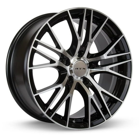 RTX Vertex 16x7 5x100 ET35 C54.1 Black Machined Wheel