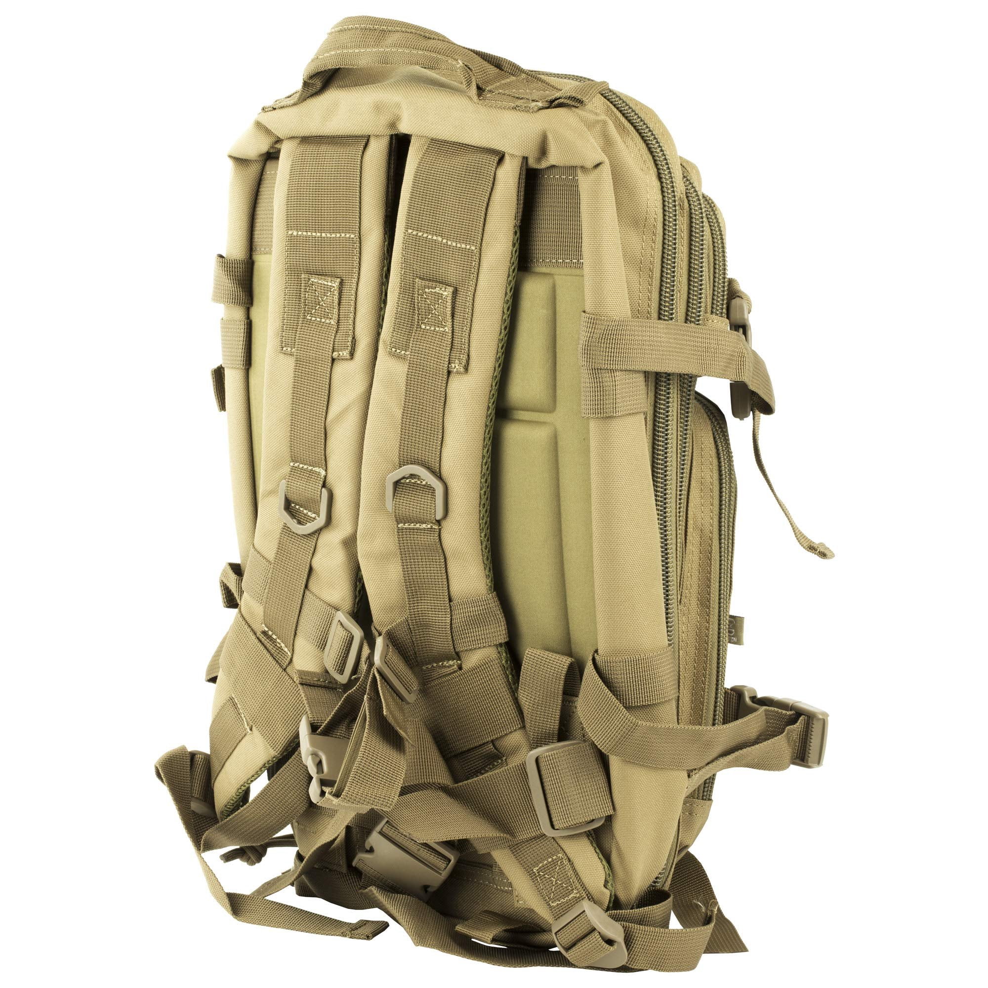 Glock AS02001 Multi-Purpose Backpack 1000 Denier Polyester Coyote Brown 18" x 11" x 11" Black