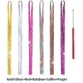 thumbnail image 1 of Paquetes de cabello de 6 colores, extensiones de cabello de 90 cm, kit de extensiones de cabello, peinados con brillo para cabello brillante, extensiones de cabello con brillo, 1 of 5
