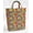 Colorful Leaves, variant on Fall Harvest Tote Bag (Small Oval Tote) (Pumpkins on Brown)