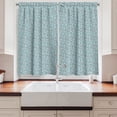 thumbnail image 2 of Ambesonne Floral Kitchen Curtains, Blossoming Design Botanical, 55"x45", Aqua White Dark Grey, 2 of 3
