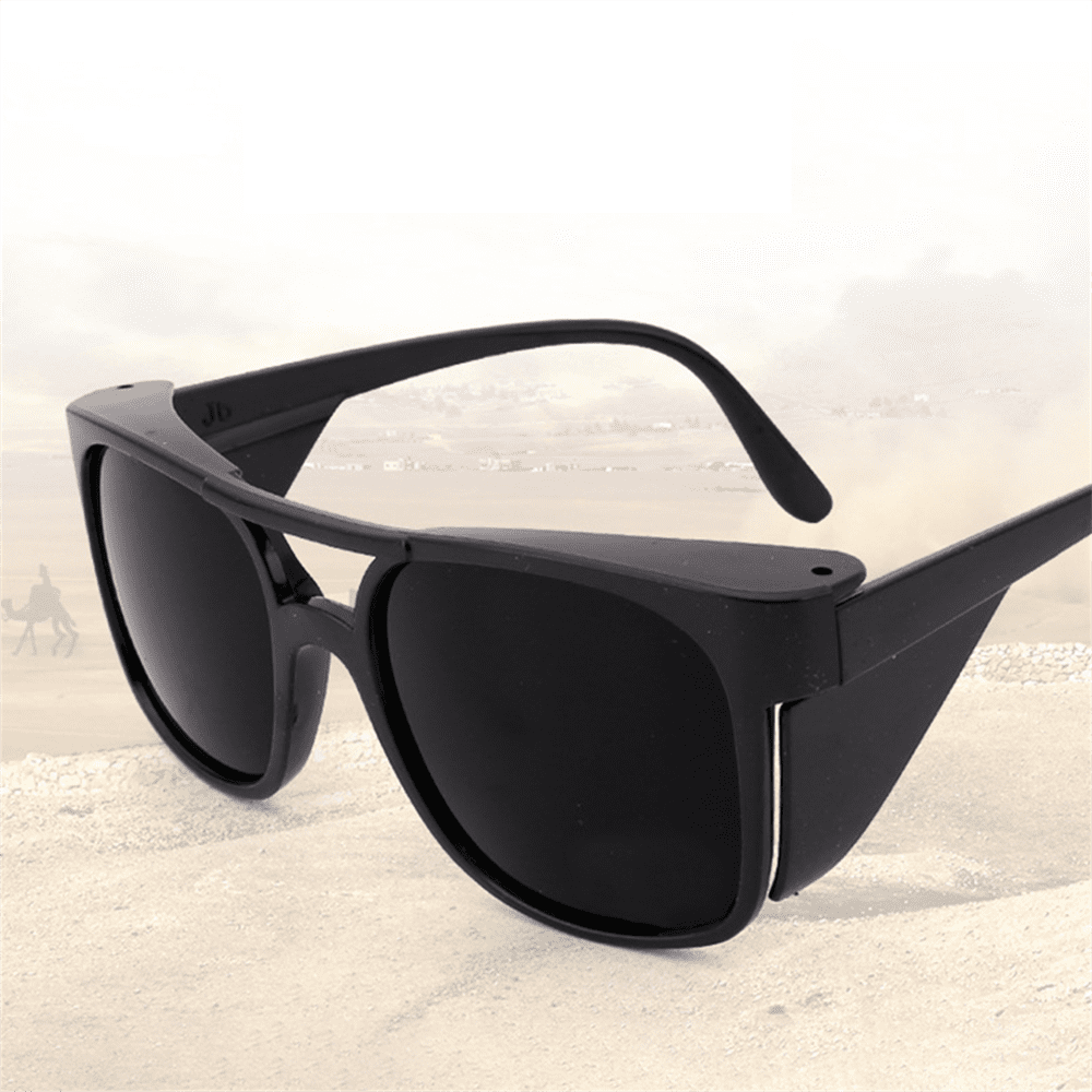 TOP-MAX Safety Sunglasses, Welding Glasses, Polycarbonate Lens and PC Frame, Protection Eyes (2pcs, White)
