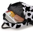 thumbnail image 5 of Mini mochila Loomiloo, pequeña bolsa de maquillaje con estampado de celosía para niñas, regalo, organizador de poliéster impermeable para bolso., 5 of 5