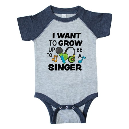 

Inktastic I Want To Grow Up To Be A Singer Gift Baby Boy or Baby Girl Bodysuit