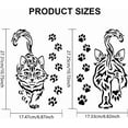 thumbnail image 2 of 2 plantillas de gatos caminando, 29,7 x 21 cm (11,7 x 8,3 pulgadas), con huellas de patas de gato y pincel. Plantilla reutilizable con diseño de cara y lomo de gato., 2 of 9