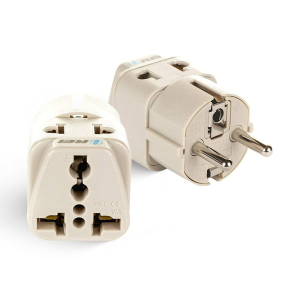 Ckitze Universal Grounded European Travel Plug Adapter