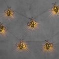 thumbnail image 3 of Guirnalda de luces de abeja de metal - Iluminación de hadas para interiores y exteriores - Decoraciones colgantes para jardines, cenadores, pérgolas, patios - Iluminación impermeable, 3 m 20 luces (pilas no incluidas, B) Rojo Verde MX-0128993FYD, 3 of 4