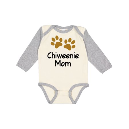 

Inktastic Chiweenie Mom Paw Print Gift Baby Girl Long Sleeve Bodysuit