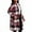Red, variant on Maplenight Women's Plus Size Flannel Shacket Plaid Long Shirts Jacket Oversized Coat Fall Fashion Outfits