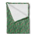 thumbnail image 2 of Spring Soft Flannel Fleece Throw Blanket, Various Small Flowers with Leaves Botanical Garden Art English Greenery Print, Cozy Plush for Indoor and Outdoor Use, 50" x 70", Multicolor, by Ambesonne, 2 of 5