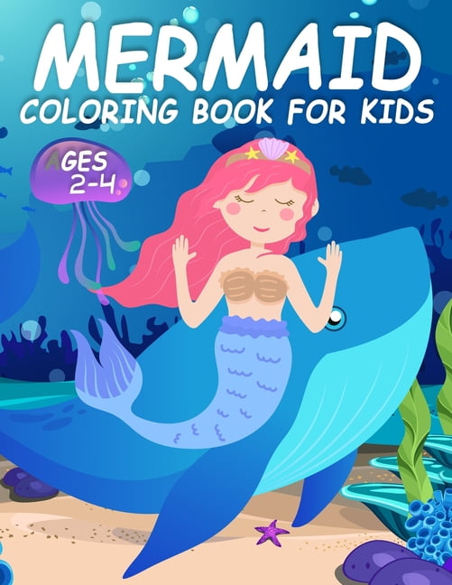 Mermaid Coloring Book for Kids Ages 24 50+ Cute and