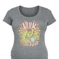 thumbnail image 3 of Marvel Hulk - Floral - Maternity Scoop Neck Graphic T-Shirt, 3 of 5