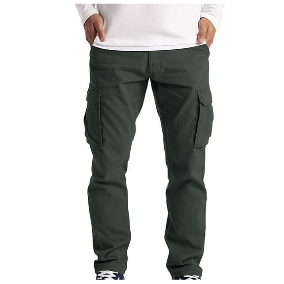 Rggeeun Cargo Pants For Men Cargo Pants Casual Outdoor Cargo Wear Cargo Men's Multi Pocket Work Pants Trousers Joggers Fashion