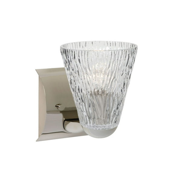 1WZ-NICO5CL-CR Besa Lighting Nico 5 - One Light Wall Sconce-Clear Stone Glass Color-Incandescent Lamping Type