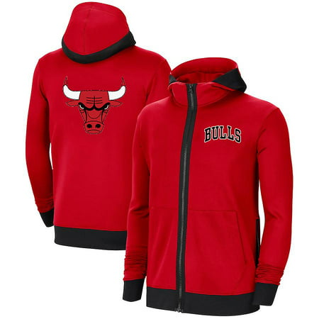 Chicago Bulls Showtime Performance Full-zip Hoodie Jacket(Red,XXXL ...