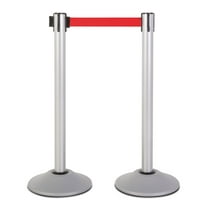 US Weight Heavy Duty Premium Steel Stanchion with 7.5-Foot Retractable Belt (More Colors Available)