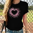 thumbnail image 2 of Zedker Women's Plus Size Tops, Women Cute Heart Graphic Tees Shirts Valentines Gifts Short Sleeve Crewneck Tee Tops Black L, 2 of 6