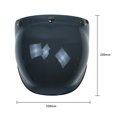 thumbnail image 4 of Bubble Shield Protección UV Lente 3 Broches Visera Moto Cara Completa Plástico, 4 of 7