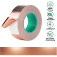thumbnail image 5 of Copper Tape Against Snails Double-Sided Conductive Copper Foil Tape,Metal EMI Shielding Tape for Gardens Raised Bed Flower-M, 5 of 5