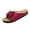 Red, variant on Women's Bow Decor Cork Footbed Slides, Open Toe Casual Summer Sandals, Slide Sandals for Women Or Ladies Dressy Summer Casual, Cute Bow Tie Knot On Top Strap, Comfy Slip On Cork Foot Bed, Khaki 8