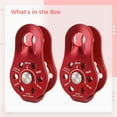 thumbnail image 5 of Fixed Plate Micro Pulleys, 28KN General Purpose Small Aluminum Rope Pulley, Slack Tender, Hitch Pulley Trolley for Climbing, Hauling, Rigging, Aloft Work, Rappelling, Rescue, 5 of 5