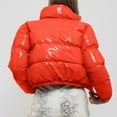 thumbnail image 4 of Vedolay Parka Jacket Women 2023 Business Work Fall Coat Fashion Fall Coat Watermelon Red,XL, 4 of 5