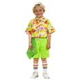 thumbnail image 3 of FYEGRE Boys Outfit with Short Sleeve Top, Casual Shorts & Socks, Cute Playful Ensemble for Spring/Summer, Family Gatherings & School Events Green 13-14 Years, 3 of 6