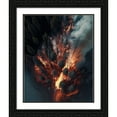 thumbnail image 2 of Maki 12x14 Black Ornate Wood Framed With Double Matting Wall Art Titled - Wrath Of The Forest, 2 of 6