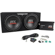 MTX Terminator TNP212D2 1200w Dual 12” Subwoofers/Box/Amp Package+Free Speaker !
